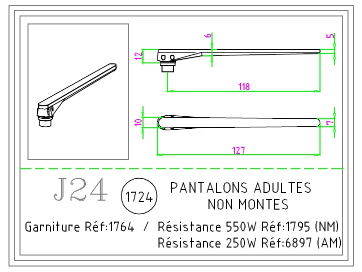 JEANNETTE J24 OUVERTURE DE COUTURES FUSEAUX