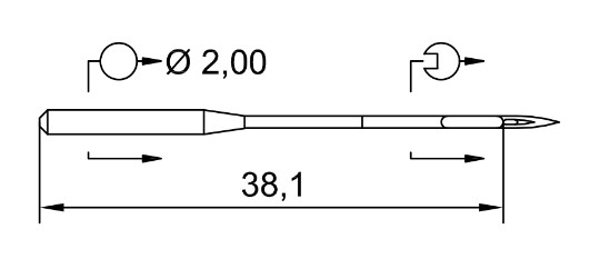 AIGUILLE MACHINE 134-35-RS-N° 80-CHROME