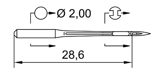 AIGUILLE MACHINE B27-FFG-N° 70-CHROME