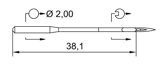 AIGUILLE MACHINE 134-35-LBR-N° 120-CHROME