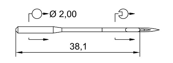 AIGUILLE MACHINE 134-35-LBR-N° 140-CHROME