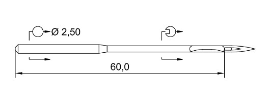 AIGUILLE MACHINE 794-LR-N° 160-CHROME