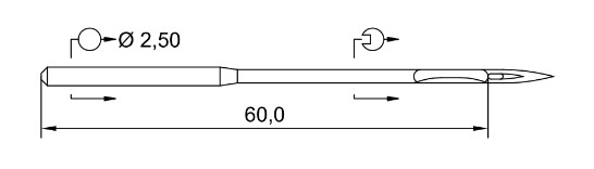 AIGUILLE MACHINE 794-R-N° 160-CHROME