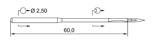 AIGUILLE MACHINE 794-R-N° 180-CHROME