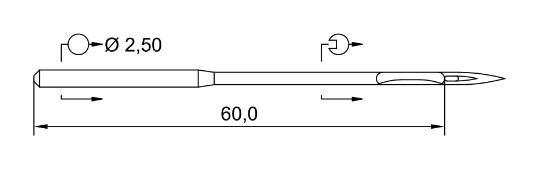 AIGUILLE MACHINE 794-R-N° 200-CHROME