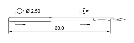 AIGUILLE MACHINE 794-R-N° 140-CHROME