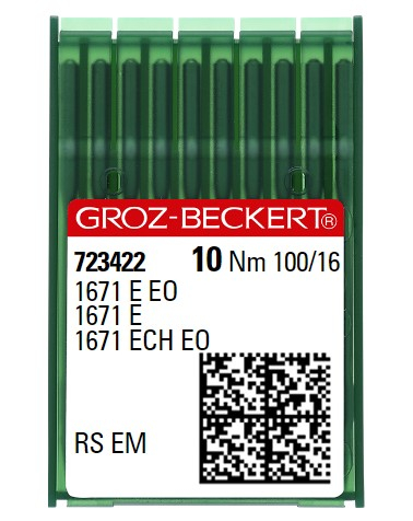 AIGUILLE MACHINE 1671 E EO-RS EM-N° 100-CHROME-723422