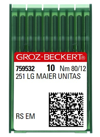 AIGUILLE MACHINE 251 LG MAIER UNITAS-RS EM-N° 80-CHROME-759532