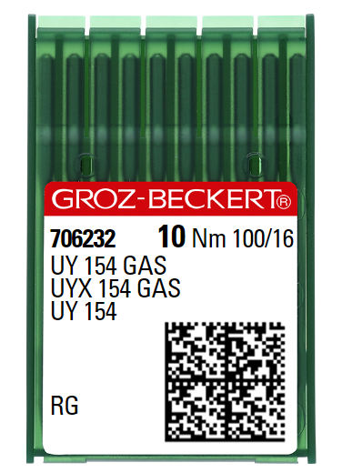 AIGUILLE MACHINE UY 154 GAS-RG-N° 100-CHROME-706232