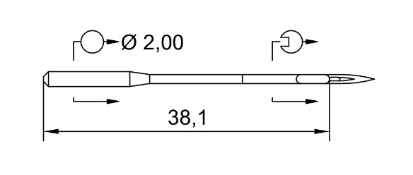 AIGUILLE MACHINE 134-35-LBR-N° 160-CHROME
