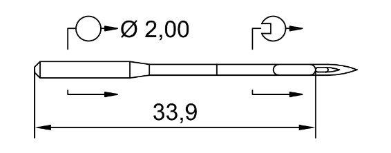 AIGUILLE MACHINE 134-LR-N° 160-CHROME (10aig)
