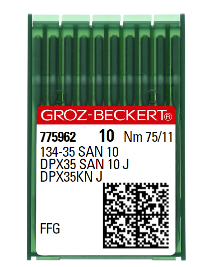 AIGUILLE MACHINE 134-35 SAN 10-FFG-N° 75-CHROME-775962 (10aig)