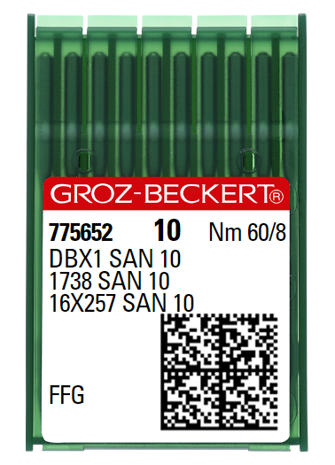AIGUILLE MACHINE DBX1 SAN 10-FFG-N° 60-CHROME (boite de 100)