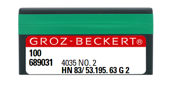 AIGUILLE MACHINE 4035-N° 2-HN83/53.195.63 G 2-689031 (x 100)