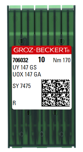 AIGUILLE MACHINE UY 147 GS-R-N° 170-CHROME-706032 (boite de 100)