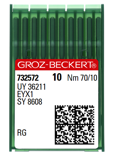 AIGUILLE MACHINE UY 36211-RG-N° 70-CHROME-732572 (boite de 100)