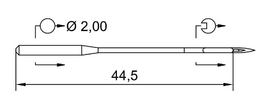 AIGUILLE MACHINE 190-R-N° 180-CHROME (10aig)