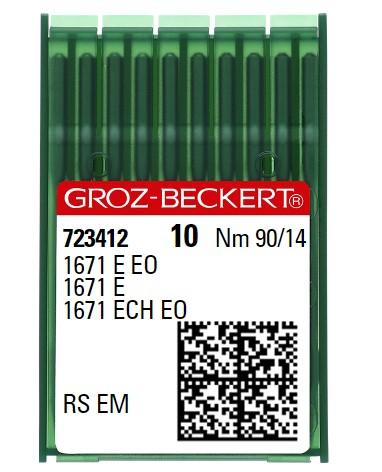 AIGUILLE MACHINE 1671 E EO-RS EM-CHROME (boite de 100)