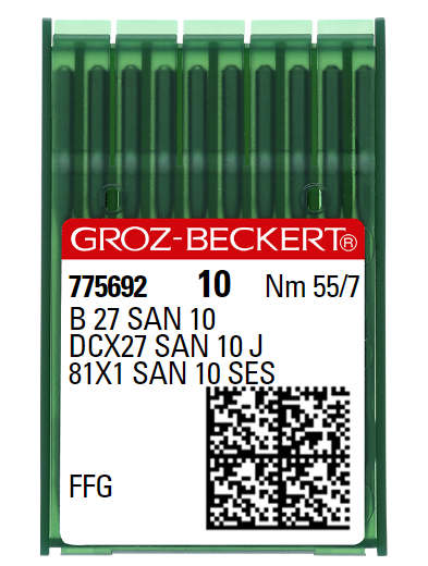 AIGUILLE MACHINE B27 SAN 10-FFG-CHROME (boite de 100)