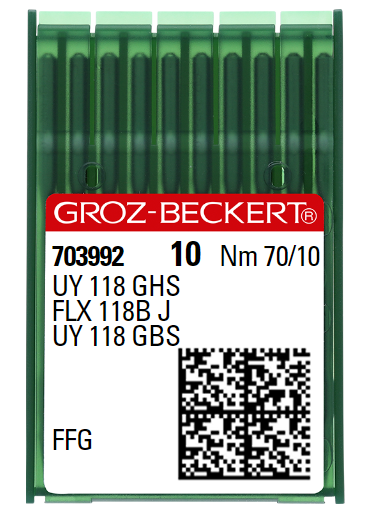 AIGUILLE MACHINE UY 118 GHS-FFG-CHROME (10aig)