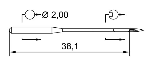 AIGUILLE MACHINE 134-35-DH-CHROME (x 100)