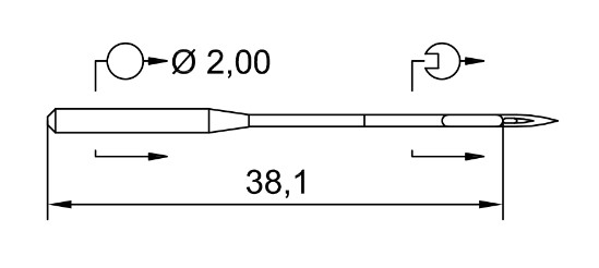 AIGUILLE MACHINE 134-35-S-CHROME (boite de 100)