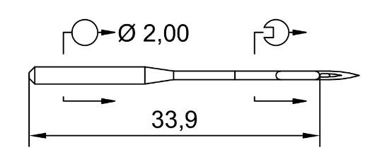 AIGUILLE MACHINE 134-SKF-CHROME