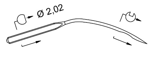AIGUILLE MACHINE 251 LG-R-CHROME (boite de 100)