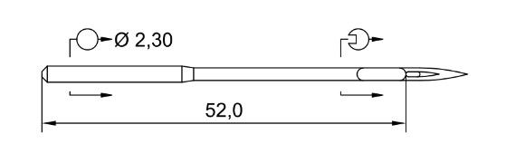 AIGUILLE MACHINE 328-R-CHROME (boite de 100)