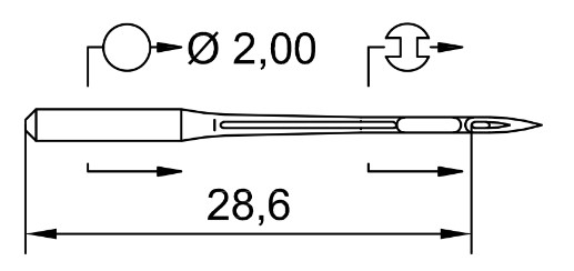 AIGUILLE MACHINE B27-R-CHROME (boite de 100)