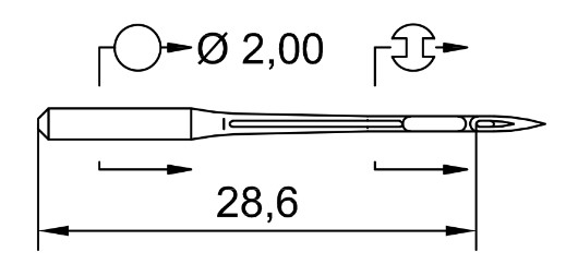 AIGUILLE MACHINE B27-FFG-CHROME (boite de 100)
