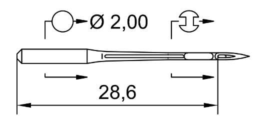 AIGUILLE MACHINE B27-SKF-CHROME (boite de 100)