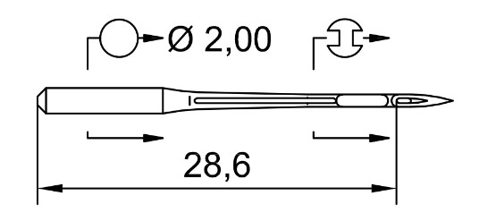 AIGUILLE MACHINE B27-RS-CHROME (boite de 100)