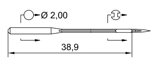AIGUILLE MACHINE UY 128 GBS-FG-CHROME (boite de 100)