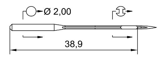AIGUILLE MACHINE UY 128 GBS-FG-CHROME (boite de 100)