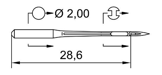 AIGUILLE MACHINE B27-FG-CHROME (boite de 100)