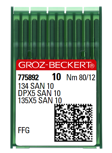 AIGUILLE MACHINE 134 SAN 10-FFG-CHROME (boite de 100)