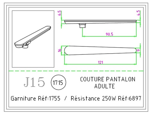 [01715] JEANNETTE J15 OUVERTURE CÔTÉ PANTALON