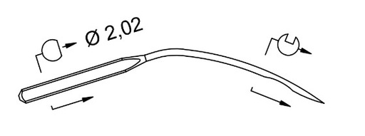 [SH251LGSES/065] AIGUILLE MACHINE 251 LG-FFG-N° 65-CHROME (boite de 100)
