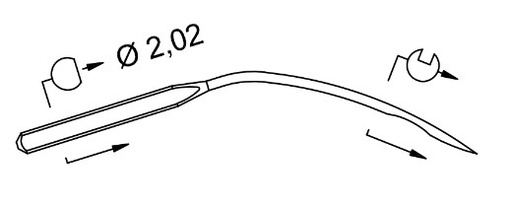 [SH251LGSES/090] AIGUILLE MACHINE 251 LG-FFG-N° 90-CHROME (boite de 100)
