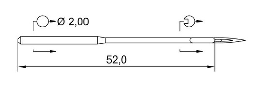 [SH328LR/140] AIGUILLE MACHINE 328-LR-N° 140-CHROME