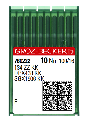 [GB134ZZKK/100] AIGUILLE MACHINE 134 ZZ KK-R-N° 100-CHROME-780222 (10aig)