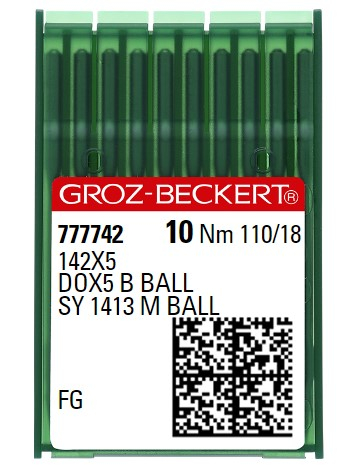 [GB142X5SUK/110] AIGUILLE MACHINE 142X5-FG-N° 110-CHROME-777742 (boite de 100)