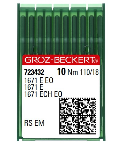 AIGUILLE MACHINE 1671 E EO-RS EM-CHROME (boite de 100)