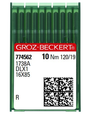 [GB1738A/120] AIGUILLE MACHINE 1738A-R-N° 120-CHROME-774562 (boite de 100)