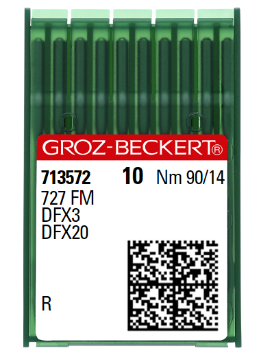 [GB727F/090] AIGUILLE MACHINE 727 FM-R-N° 90-CHROME (boite de 100)