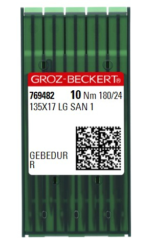 [GBG135X17LGSAN/18] AIGUILLE MACHINE 135X17 LG SAN 1-R-N° 180-GEBEDUR-769482 (10aig)