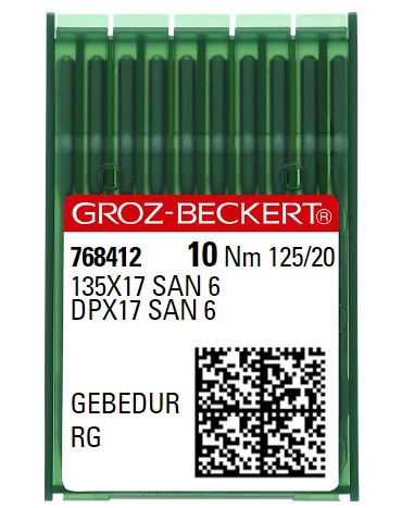 [GBG135X17SAN6/125] AIGUILLE MACHINE 135X17 SAN 6-RG-N° 125-GEBEDUR-768412 (boite de 100)