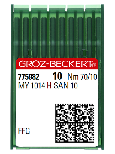 [GBMY1014HSAN10S/70] AIGUILLE MACHINE MY 1014 H SAN 10-FFG-N° 70-CHROME (10aig)