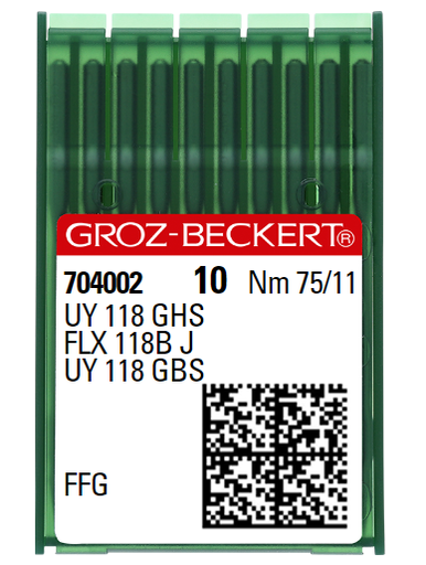 AIGUILLE MACHINE UY 118 GHS-FFG-CHROME (boite de 100)